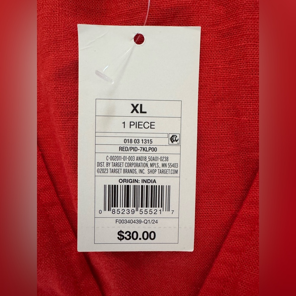 Red Sleeveless Wrap Jumpsuit - Picture 4 of 5